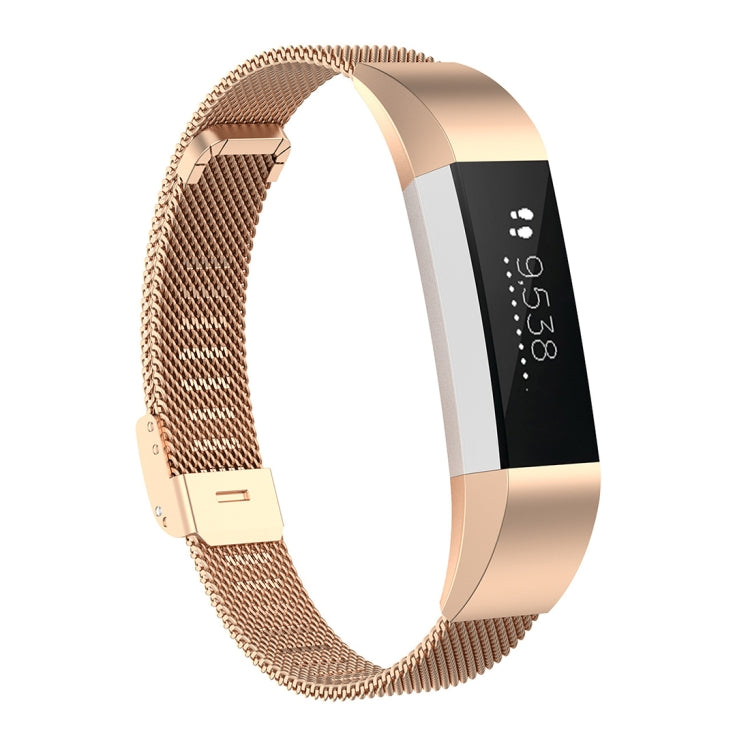 Pour Fitbit Alta / Alta HR / ACE Watch Button Mesh Bracelet de rechange en métal Bracelet de montre, S, L