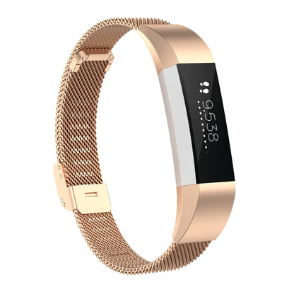 Pour Fitbit Alta / Alta HR / ACE Watch Button Mesh Bracelet de rechange en métal Bracelet de montre, S, L