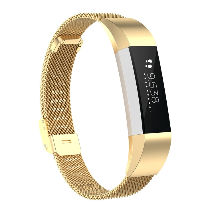 Pour Fitbit Alta / Alta HR / ACE Watch Button Mesh Bracelet de rechange en métal Bracelet de montre, S, L