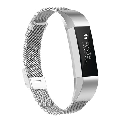 Pour Fitbit Alta / Alta HR / ACE Watch Button Mesh Bracelet de rechange en métal Bracelet de montre, S, L