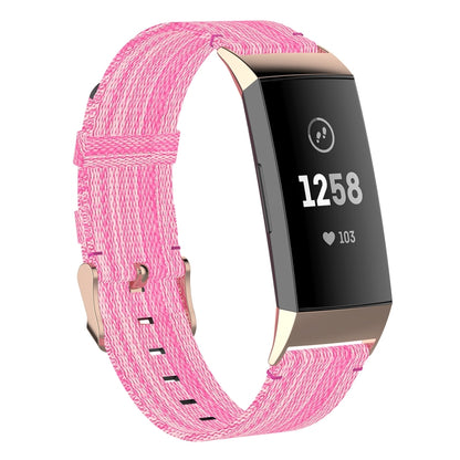 Pour Fitbit Charge 4/Charge 3/Charge 3 SE Bracelet de montre en nylon à grain de tête en acier inoxydable