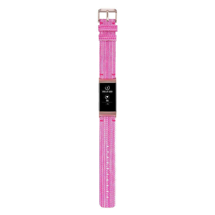 Pour Fitbit Charge 4/Charge 3/Charge 3 SE Bracelet de montre en nylon à grain de tête en acier inoxydable