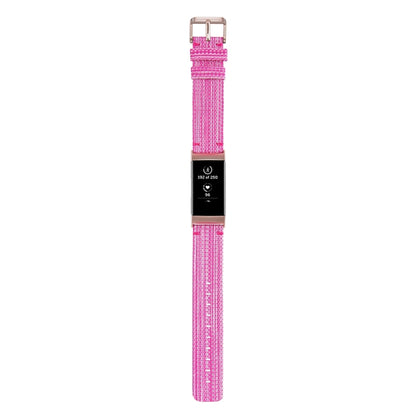 Pour Fitbit Charge 4/Charge 3/Charge 3 SE Bracelet de montre en nylon à grain de tête en acier inoxydable