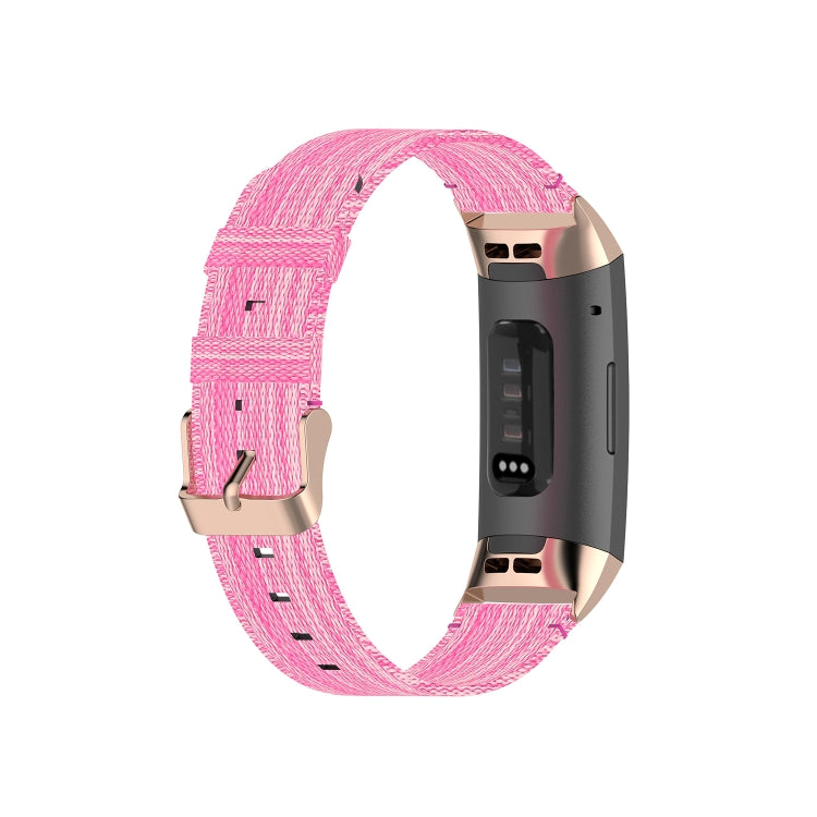 Pour Fitbit Charge 4/Charge 3/Charge 3 SE Bracelet de montre en nylon à grain de tête en acier inoxydable