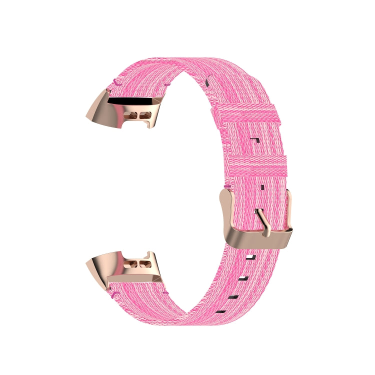 Pour Fitbit Charge 4/Charge 3/Charge 3 SE Bracelet de montre en nylon à grain de tête en acier inoxydable
