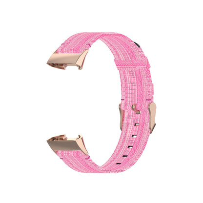 Pour Fitbit Charge 4/Charge 3/Charge 3 SE Bracelet de montre en nylon à grain de tête en acier inoxydable