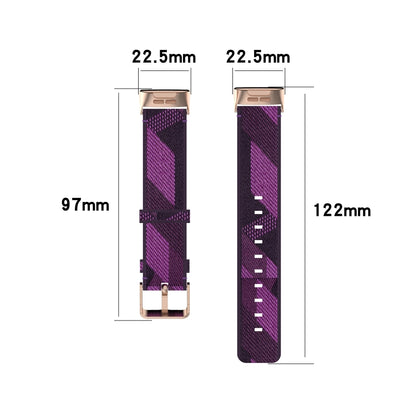 Pour Fitbit Charge 4/Charge 3/Charge 3 SE Bracelet de montre en nylon à grain de tête en acier inoxydable