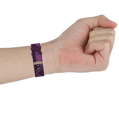 Pour Fitbit Charge 4/Charge 3/Charge 3 SE Bracelet de montre en nylon à grain de tête en acier inoxydable