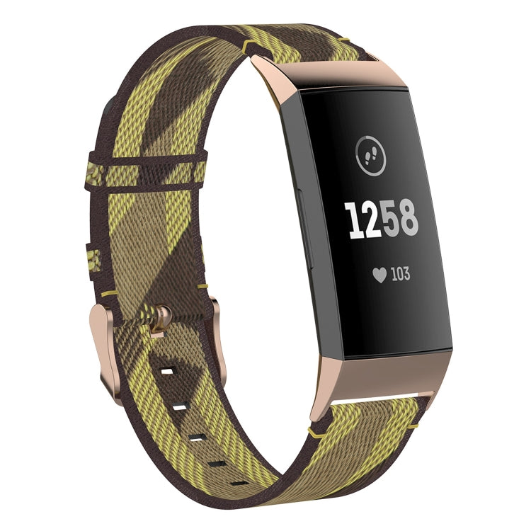 Pour Fitbit Charge 4/Charge 3/Charge 3 SE Bracelet de montre en nylon à grain de tête en acier inoxydable