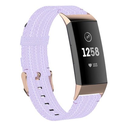Pour Fitbit Charge 4/Charge 3/Charge 3 SE Bracelet de montre en nylon à grain de tête en acier inoxydable