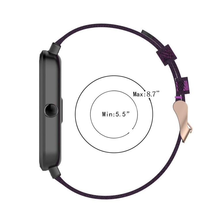 Pour Amazfit Bip Lite Version 1S / Bip S 20mm Nylon Denim Canvas Remplacement Bracelet Bracelet