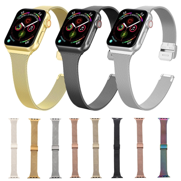 Bracelet de montre en acier inoxydable milanais, For Apple Watch Series 8&7 41mm / SE 2&6&SE&5&4 40mm / 3&2&1 38mm, For Apple Watch Ultra 49mm / Series 8&7 45mm / SE 2&6&SE&5&4 44mm / 3&2&1 42mm                                                          ...