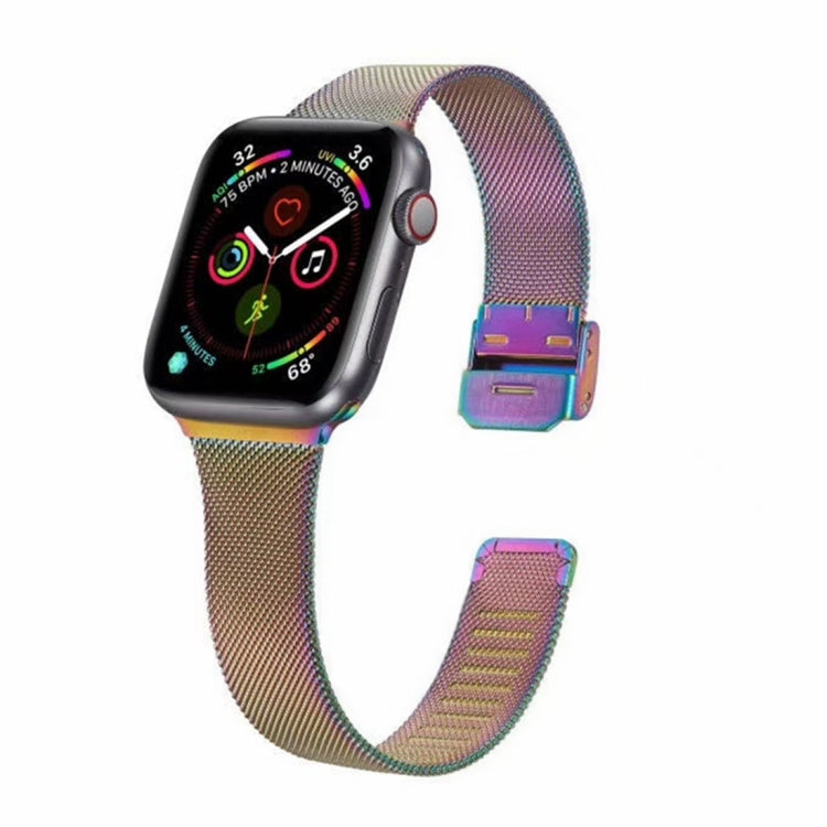 Bracelet de montre en acier inoxydable milanais, For Apple Watch Series 8&7 41mm / SE 2&6&SE&5&4 40mm / 3&2&1 38mm, For Apple Watch Ultra 49mm / Series 8&7 45mm / SE 2&6&SE&5&4 44mm / 3&2&1 42mm                                                          ...