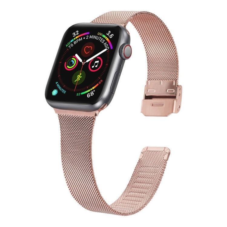 Bracelet de montre en acier inoxydable milanais, For Apple Watch Series 8&7 41mm / SE 2&6&SE&5&4 40mm / 3&2&1 38mm, For Apple Watch Ultra 49mm / Series 8&7 45mm / SE 2&6&SE&5&4 44mm / 3&2&1 42mm                                                          ...