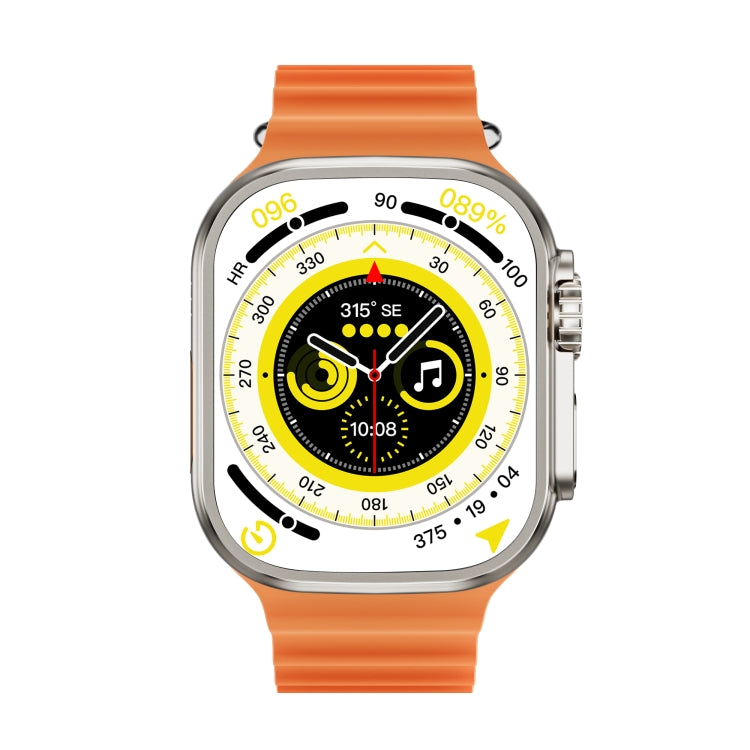 WS-E9 Ultra 2,2 pouces IP67 Étanche Boucle Métallique Bande de Silicone Océan Montre Intelligente, Prise en Charge de la Fréquence Cardiaque / NFC, Metal Buckle Ocean Silicone Band (Orange), Metal Buckle Ocean Silicone Band (Blue)                      ...