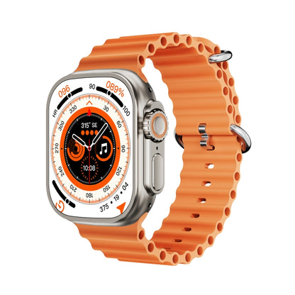 WS-E9 Ultra 2,2 pouces IP67 Étanche Boucle Métallique Bande de Silicone Océan Montre Intelligente, Prise en Charge de la Fréquence Cardiaque / NFC, Metal Buckle Ocean Silicone Band (Orange), Metal Buckle Ocean Silicone Band (Blue)                      ...