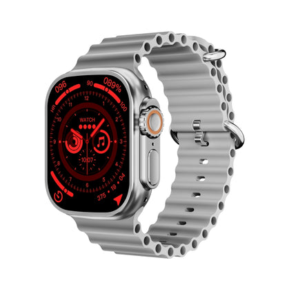 WS-E9 Ultra 2,2 pouces IP67 Étanche Boucle Métallique Bande de Silicone Océan Montre Intelligente, Prise en Charge de la Fréquence Cardiaque / NFC, Metal Buckle Ocean Silicone Band (Orange), Metal Buckle Ocean Silicone Band (Blue)                      ...