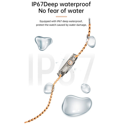WS-E9 Ultra 2,2 pouces IP67 Étanche Boucle Métallique Bande de Silicone Océan Montre Intelligente, Prise en Charge de la Fréquence Cardiaque / NFC, Metal Buckle Ocean Silicone Band (Orange), Metal Buckle Ocean Silicone Band (Blue)                      ...