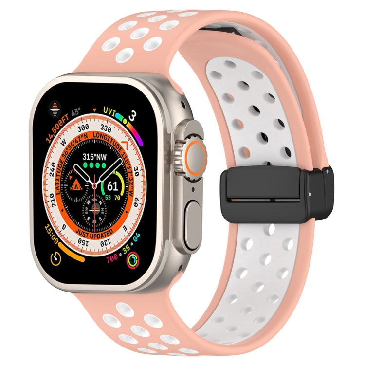 Bracelet de montre en silicone à boucle magnétique, For Apple Watch Ultra 49mm, For Apple Watch SE 2023 44mm, For Apple Watch 8 41mm, For Apple Watch SE 2023 40mm
