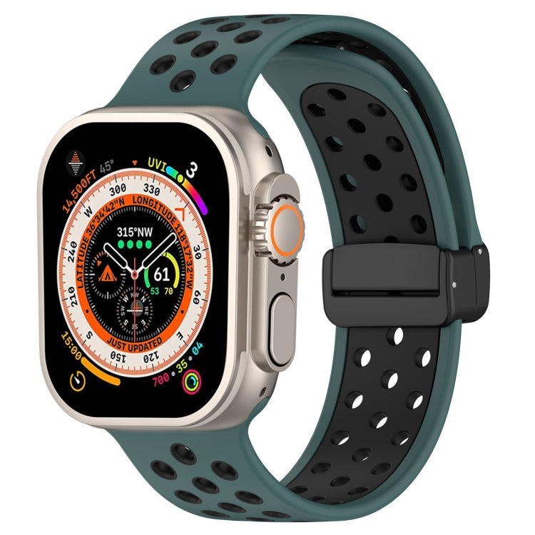 Bracelet de montre en silicone à boucle magnétique, For Apple Watch Ultra 49mm, For Apple Watch SE 2023 44mm, For Apple Watch 8 41mm, For Apple Watch SE 2023 40mm