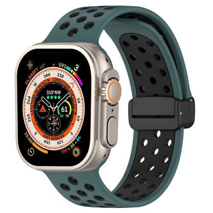 Bracelet de montre en silicone à boucle magnétique, For Apple Watch Ultra 49mm, For Apple Watch SE 2023 44mm, For Apple Watch 8 41mm, For Apple Watch SE 2023 40mm