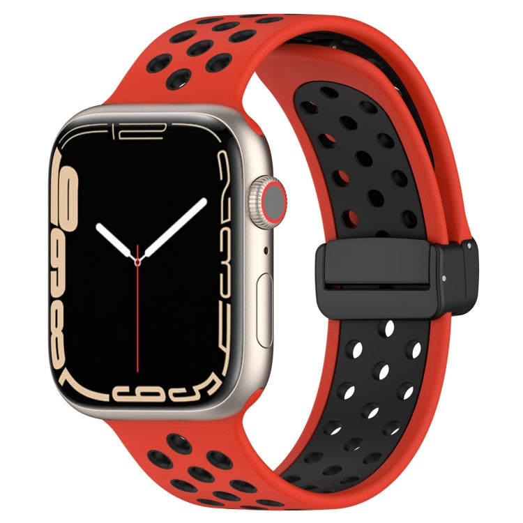 Bracelet de montre en silicone à boucle magnétique, For Apple Watch 8 45mm, For Apple Watch Ultra 2 49mm, For Apple Watch SE 2022 40mm, For Apple Watch Series 9 45mm