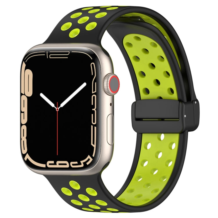Bracelet de montre en silicone à boucle magnétique, For Apple Watch SE 2022 44mm, For Apple Watch Series 9 41mm, For Apple Watch 7 41mm, For Apple Watch 7 45mm