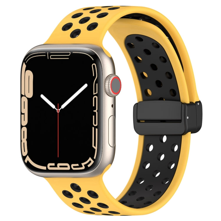 Bracelet de montre en silicone à boucle magnétique, For Apple Watch SE 2022 44mm, For Apple Watch Series 9 41mm, For Apple Watch 7 41mm, For Apple Watch 7 45mm