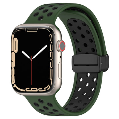 Bracelet de montre en silicone à boucle magnétique, For Apple Watch SE 2022 44mm, For Apple Watch Series 9 41mm, For Apple Watch 7 41mm, For Apple Watch 7 45mm