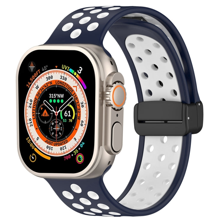 Bracelet de montre en silicone à boucle magnétique, For Apple Watch Ultra 49mm, For Apple Watch SE 2023 44mm, For Apple Watch 8 41mm, For Apple Watch SE 2023 40mm