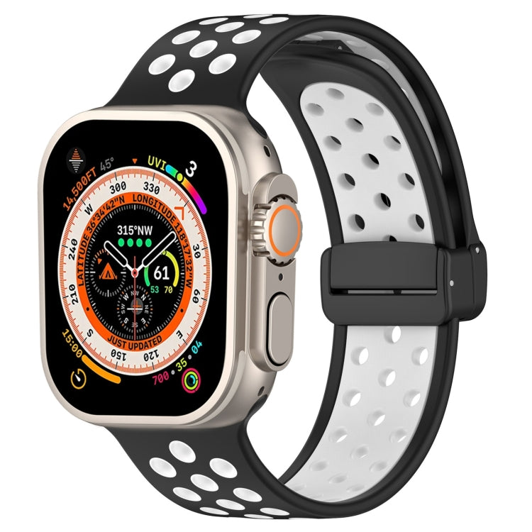 Bracelet de montre en silicone à boucle magnétique, For Apple Watch Ultra 49mm, For Apple Watch SE 2023 44mm, For Apple Watch 8 41mm, For Apple Watch SE 2023 40mm