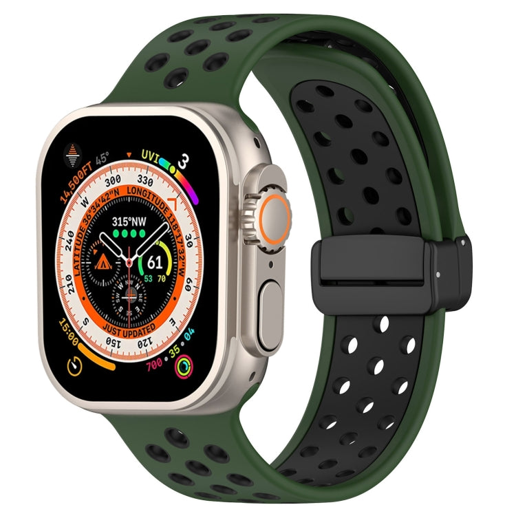Bracelet de montre en silicone à boucle magnétique, For Apple Watch 8 45mm, For Apple Watch Ultra 2 49mm, For Apple Watch SE 2022 40mm, For Apple Watch Series 9 45mm