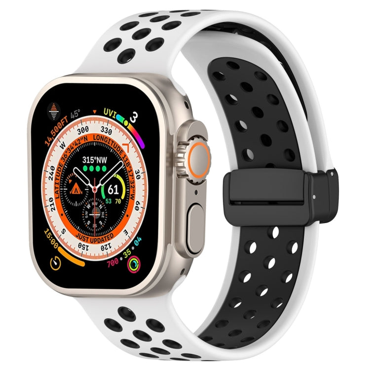 Bracelet de montre en silicone à boucle magnétique, For Apple Watch SE 2022 44mm, For Apple Watch Series 9 41mm, For Apple Watch 7 41mm, For Apple Watch 7 45mm