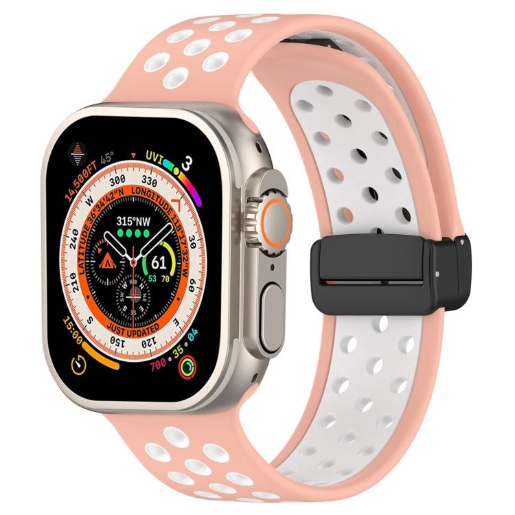 Bracelet de montre en silicone à boucle magnétique, For Apple Watch SE 2022 44mm, For Apple Watch Series 9 41mm, For Apple Watch 7 41mm, For Apple Watch 7 45mm
