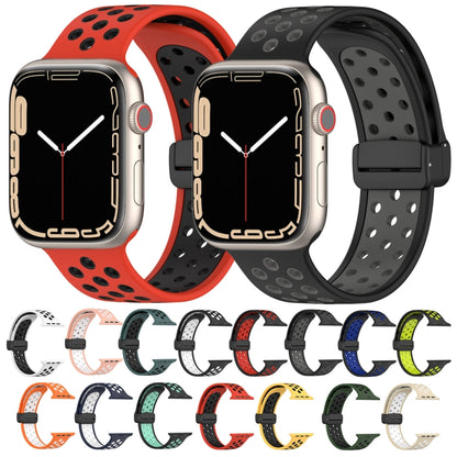 Bracelet de montre en silicone à boucle magnétique, For Apple Watch 8 45mm, For Apple Watch Ultra 2 49mm, For Apple Watch SE 2022 40mm, For Apple Watch Series 9 45mm