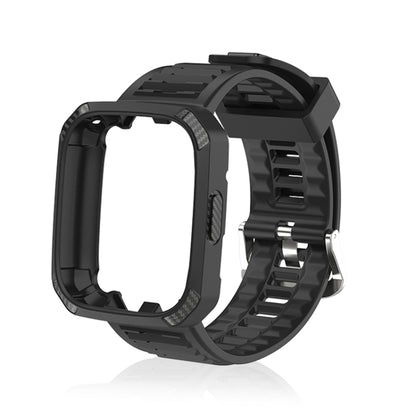 Bracelet de montre en silicone intégré avec texture en fibre de carbone, For Redmi Watch 3