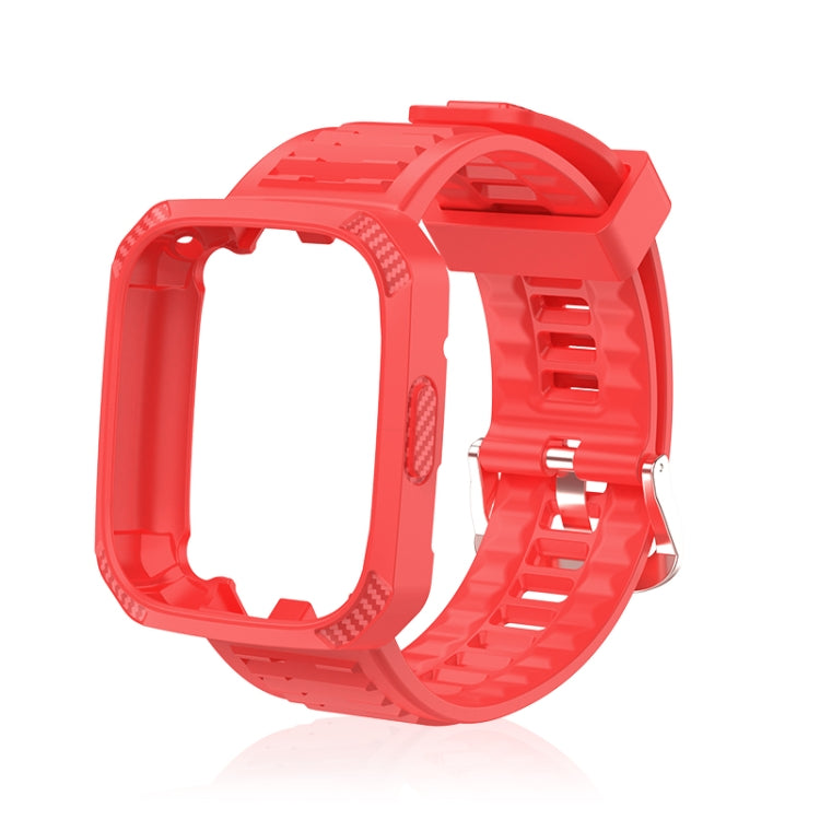 Bracelet de montre en silicone intégré avec texture en fibre de carbone, For Redmi Watch 3