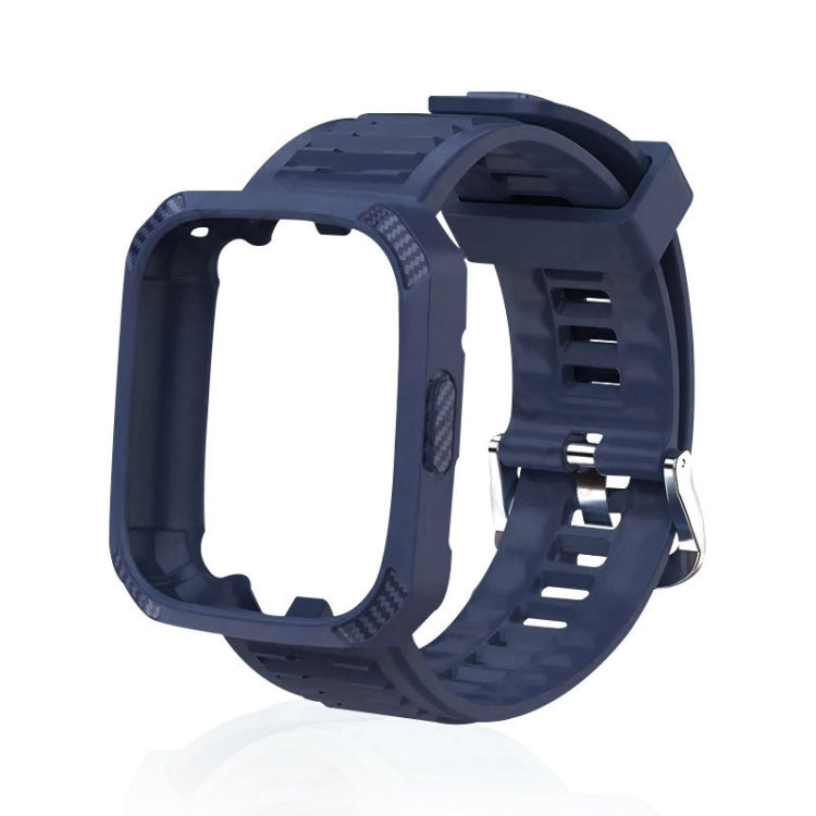 Bracelet de montre en silicone intégré avec texture en fibre de carbone, For Redmi Watch 3