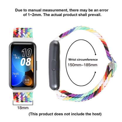 Bracelet de montre à boucle tressée en nylon, For Huawei Band 8