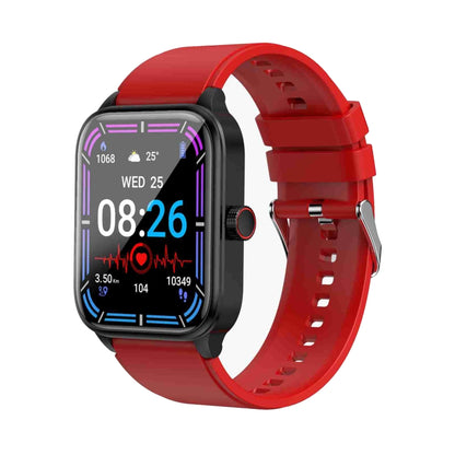 ET540 1,91 pouces IP67 étanche montre intelligente bande de silicone, prise en charge ECG/mesure non invasive de la glycémie, ET540 (Blue), ET540 (Red)