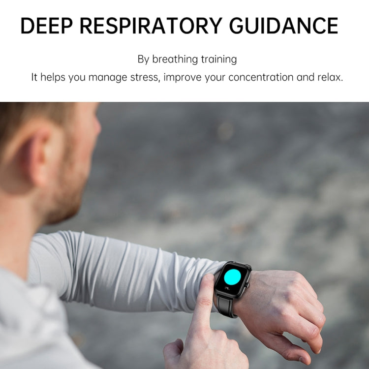 ET540 1,91 pouces IP67 étanche montre intelligente bande de silicone, prise en charge ECG/mesure non invasive de la glycémie, ET540 (Blue), ET540 (Red)