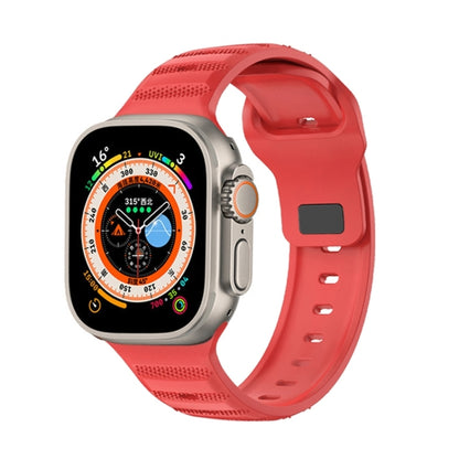 Bracelet de montre en caoutchouc fluoré texturé à pois, For Apple Watch Ultra 49mm, For Apple Watch SE 2023 44mm, For Apple Watch 8 41mm, For Apple Watch SE 2023 40mm, For Apple Watch 8 45mm, For Apple Watch Ultra 2 49mm, For Apple Watch SE 2022 40mm  ...