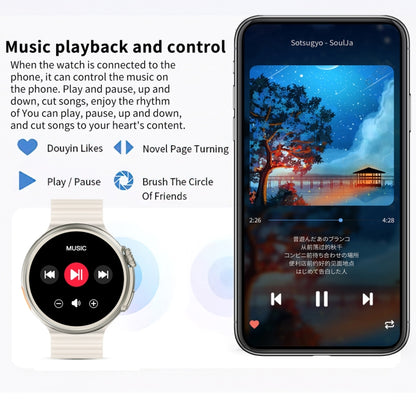 La montre intelligente HD à écran rond Z78 Ultra 1,52 pouces prend en charge la surveillance de la fréquence cardiaque et de l'oxygène sanguin