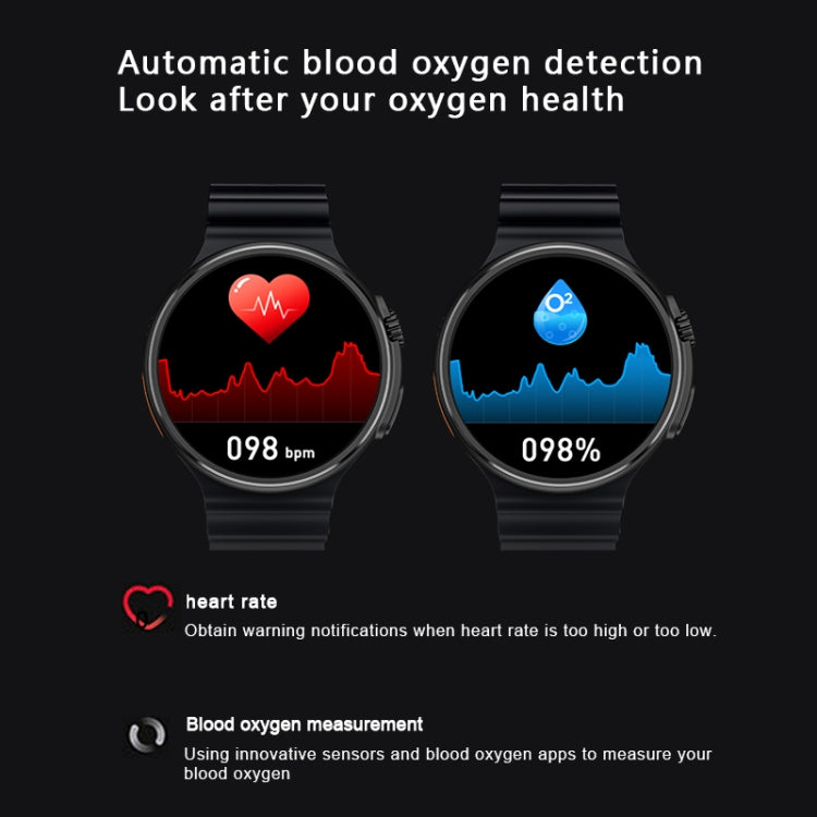 La montre intelligente à écran rond TFT V3 Ultra Max 1,6 pouces prend en charge les appels vocaux / la surveillance de l'oxygène sanguin