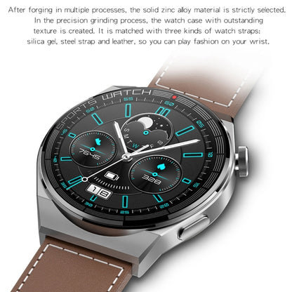 KT62 La montre intelligente à écran rond TFT de 1,36 pouce prend en charge les appels Bluetooth / la surveillance de l'oxygène sanguin, Silicone Strap, Leather Strap, Steel Strap