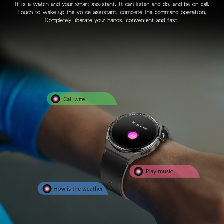 KT62 La montre intelligente à écran rond TFT de 1,36 pouce prend en charge les appels Bluetooth / la surveillance de l'oxygène sanguin, Silicone Strap, Leather Strap, Steel Strap