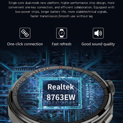 KT62 La montre intelligente à écran rond TFT de 1,36 pouce prend en charge les appels Bluetooth / la surveillance de l'oxygène sanguin, Silicone Strap, Leather Strap, Steel Strap