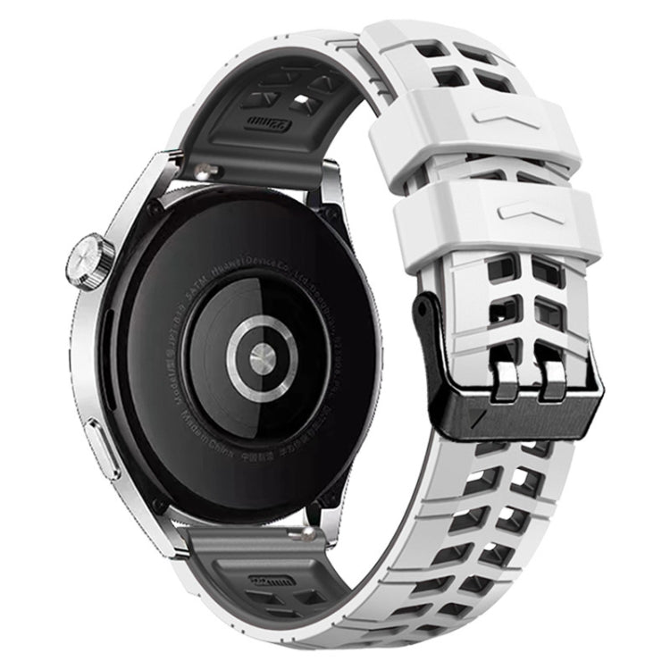 Bracelet de montre en silicone bicolore à trou à double rangée de 22 mm, For Huawei Watch4 / 4 Pro / Watch3 / 3 Pro