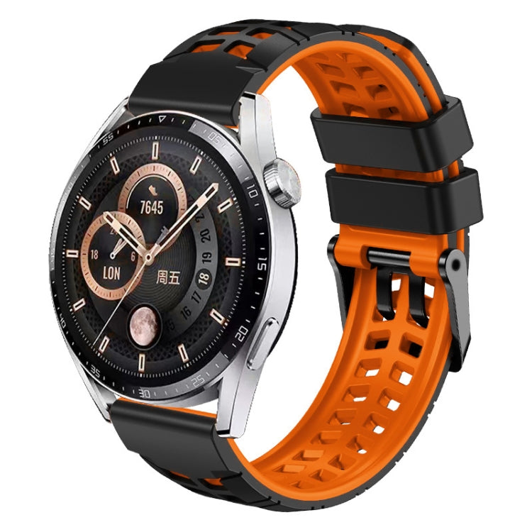Bracelet de montre en silicone bicolore à trou à double rangée de 22 mm, For Huawei Watch4 / 4 Pro / Watch3 / 3 Pro