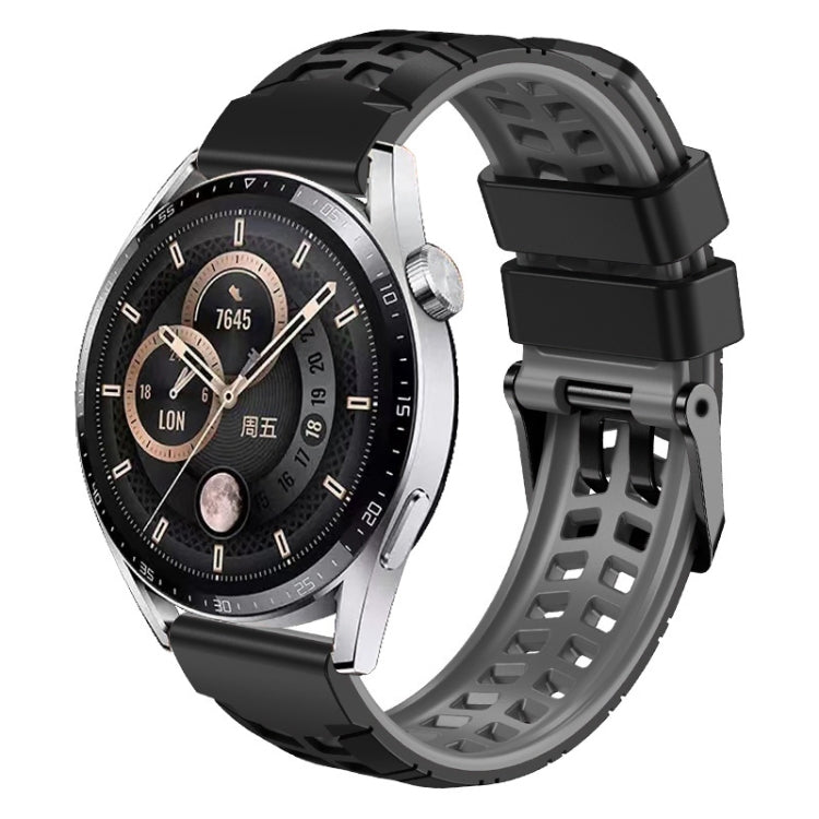Bracelet de montre en silicone bicolore à trou à double rangée de 22 mm, For Huawei Watch4 / 4 Pro / Watch3 / 3 Pro